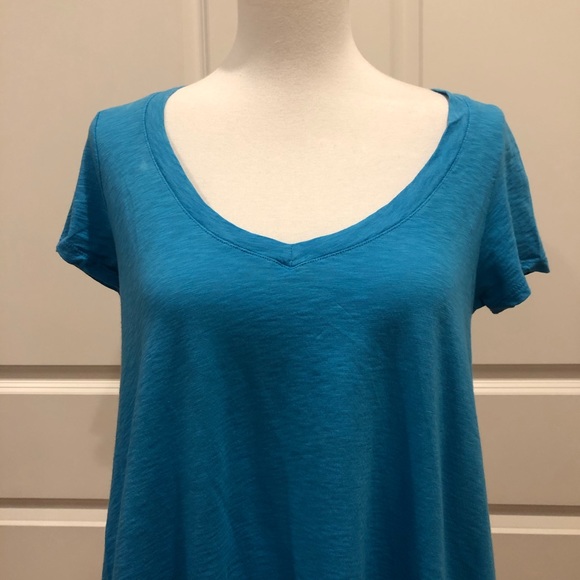VELVET V-neck T-shirt Trapese style - Picture 3 of 8